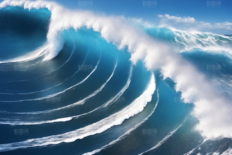 海浪清透海水摄影图
