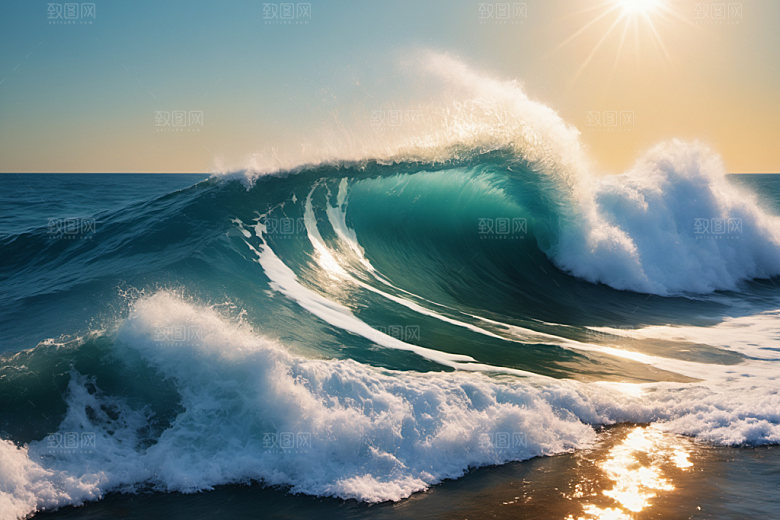 海浪自然大海摄影图