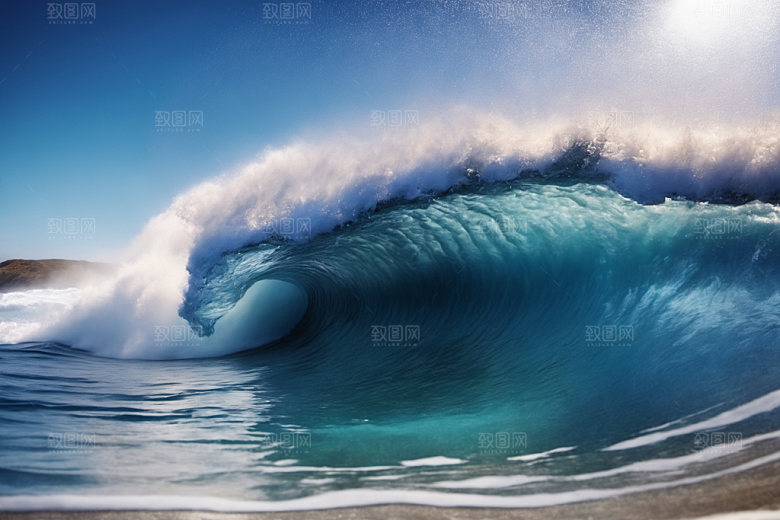海浪海水高清摄影图