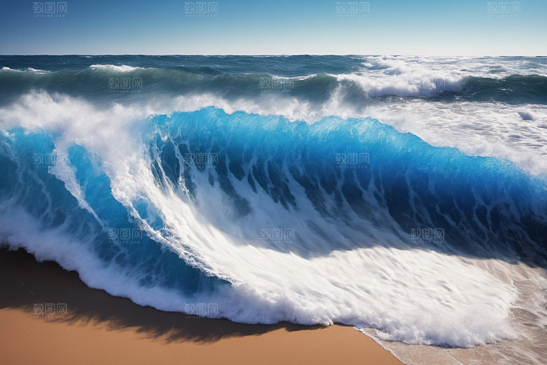 海浪海水清透摄影图