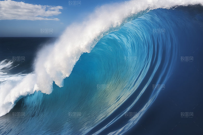 海浪清透海水摄影图