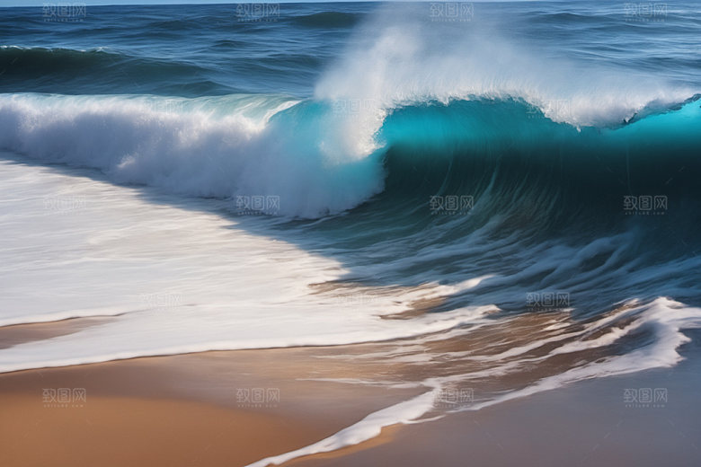 海浪波浪大海摄影图