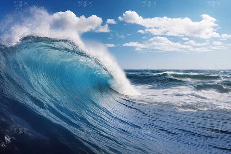 海浪浪花海水摄影图