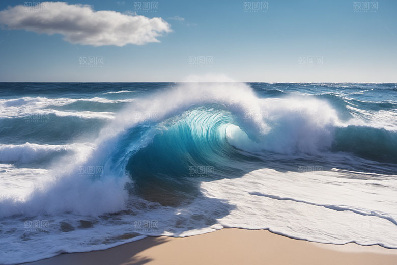 海浪海水波浪摄影图