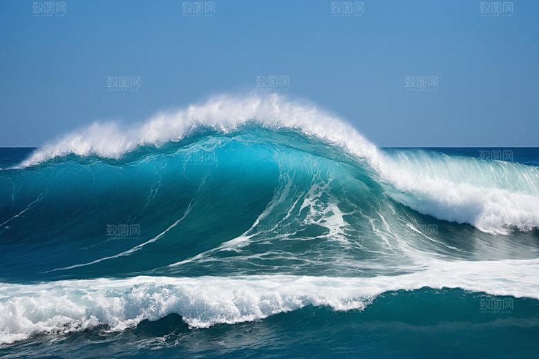 海浪大海自然摄影图