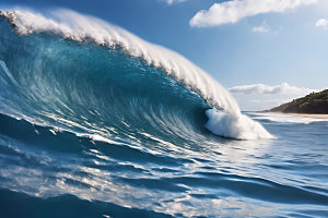 海浪海水高清摄影图