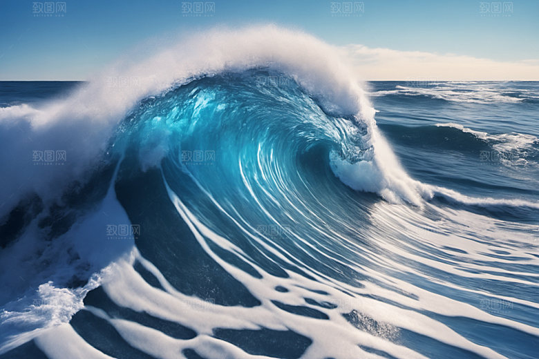 海浪海水浪花摄影图