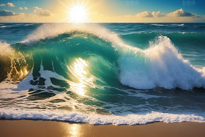 海浪高清浪花摄影图