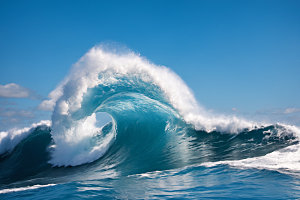 海浪波浪清透摄影图