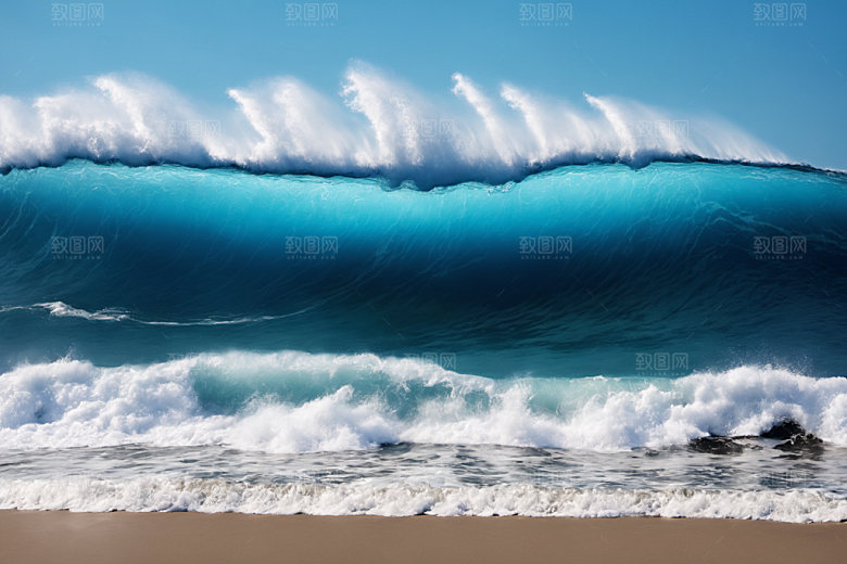 海浪自然大海摄影图