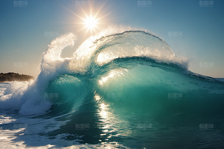 海浪波浪高清摄影图