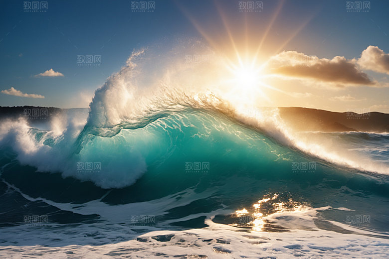海浪自然高清摄影图