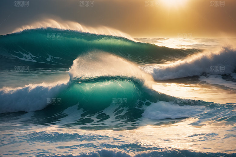 海浪自然清透摄影图
