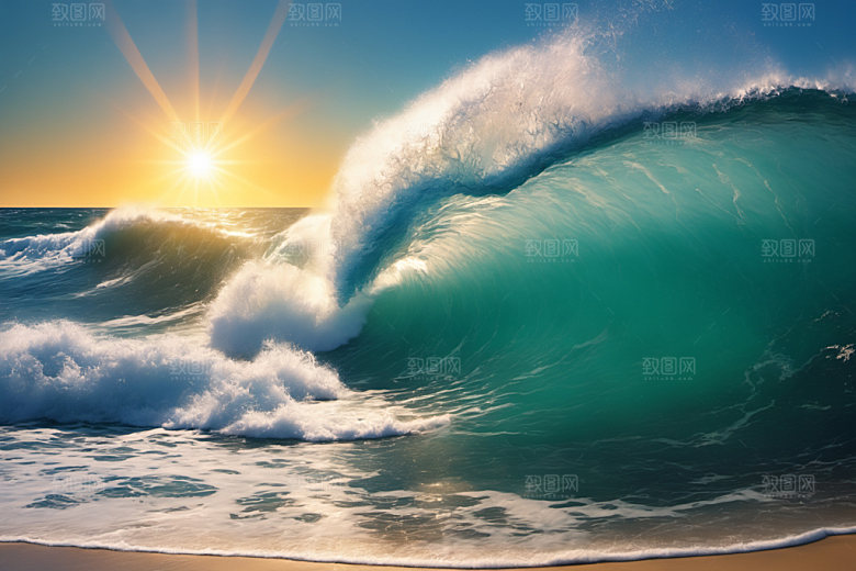 海浪自然高清摄影图