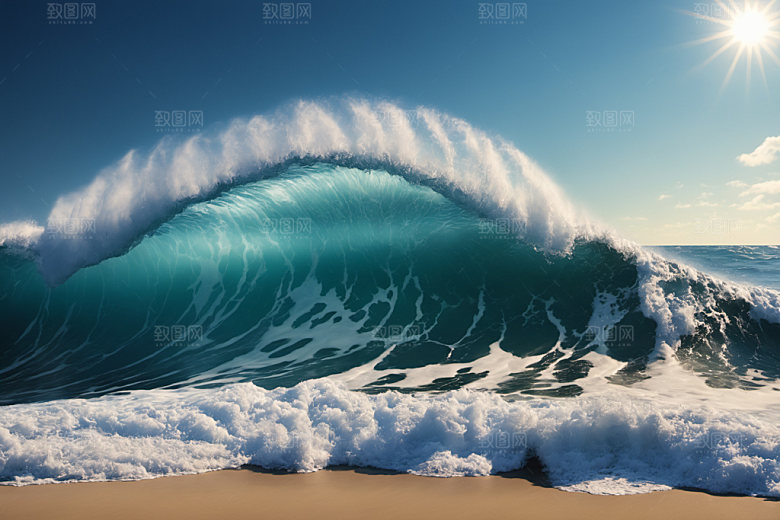 海浪波浪高清摄影图