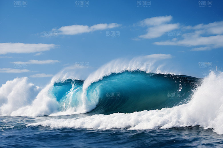 海浪自然波浪摄影图