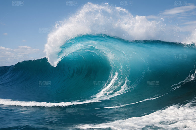 海浪浪花波浪摄影图