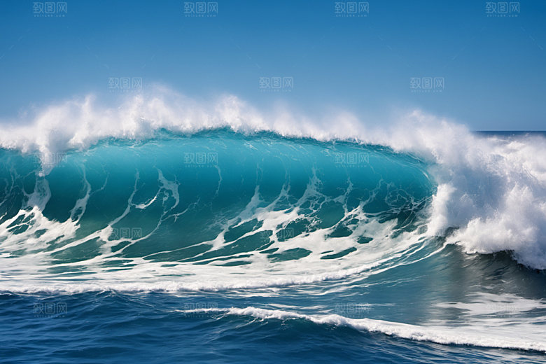 海浪海水波浪摄影图