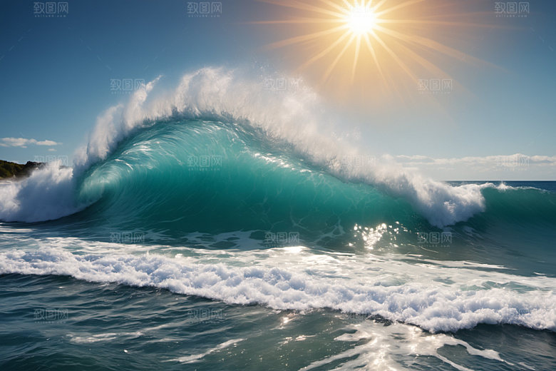 海浪大海自然摄影图