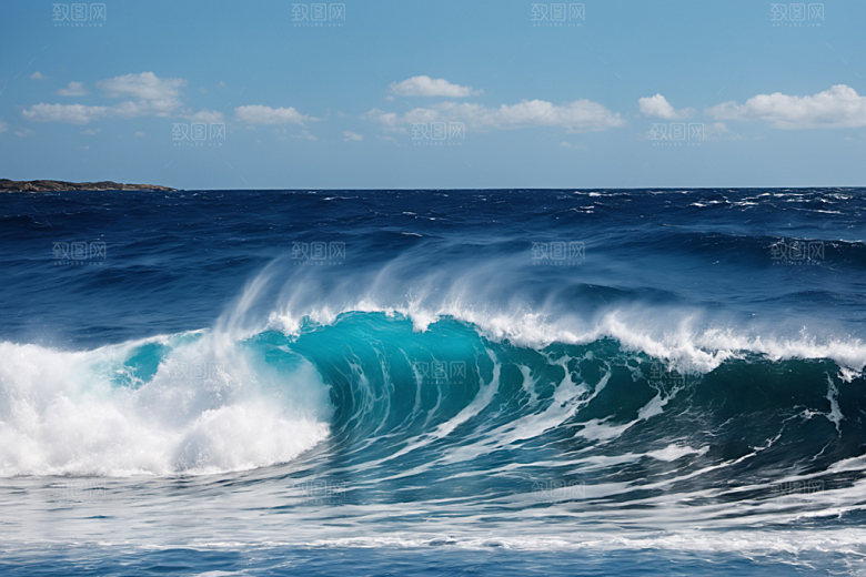 海浪海水大海摄影图