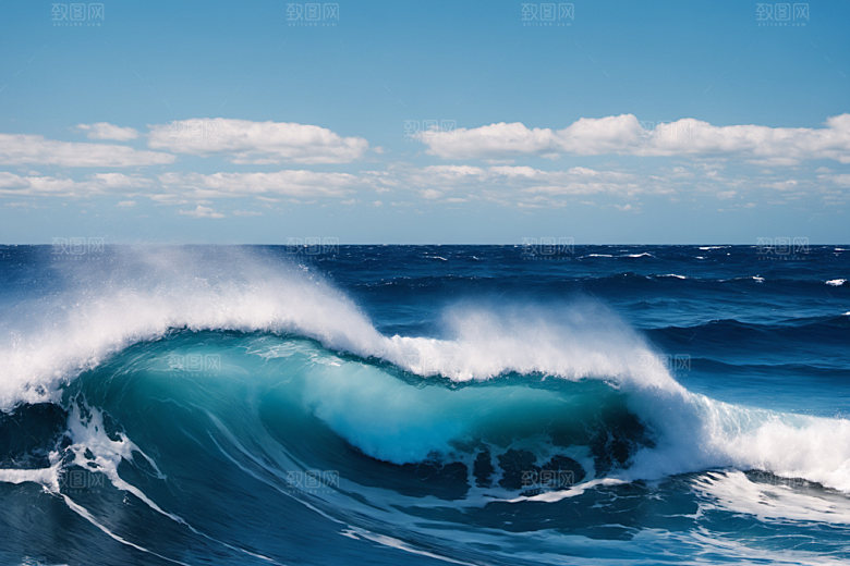 海浪大海高清摄影图