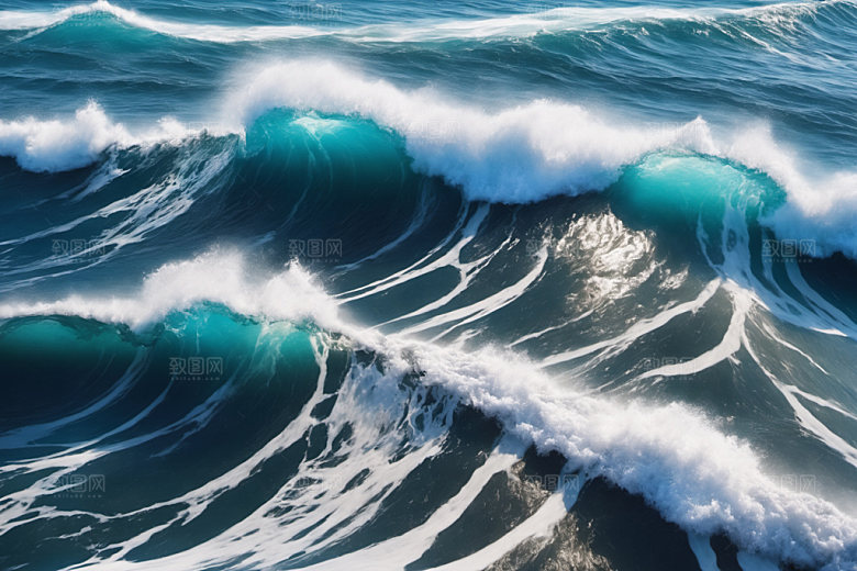 海浪清透海水摄影图