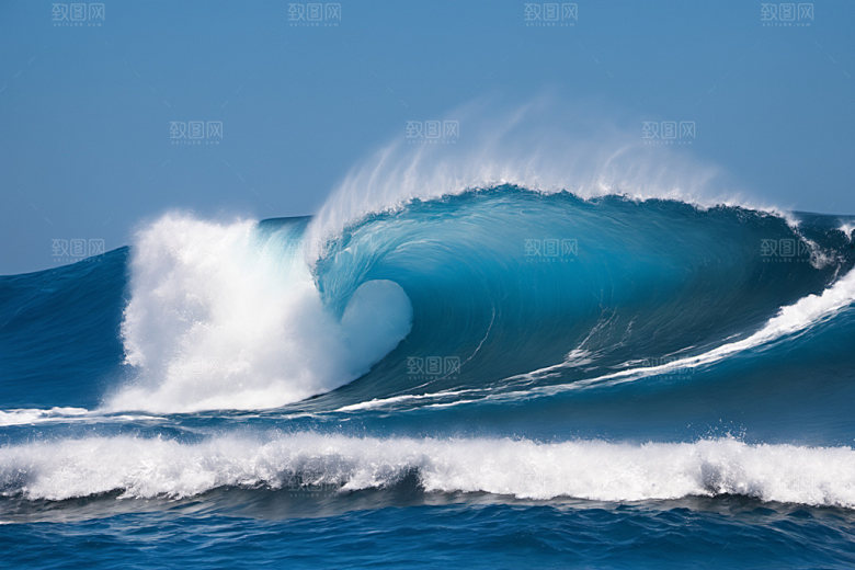 海浪大海自然摄影图