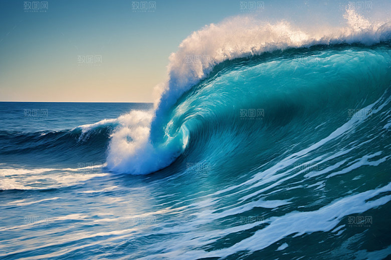 海浪大海波浪摄影图