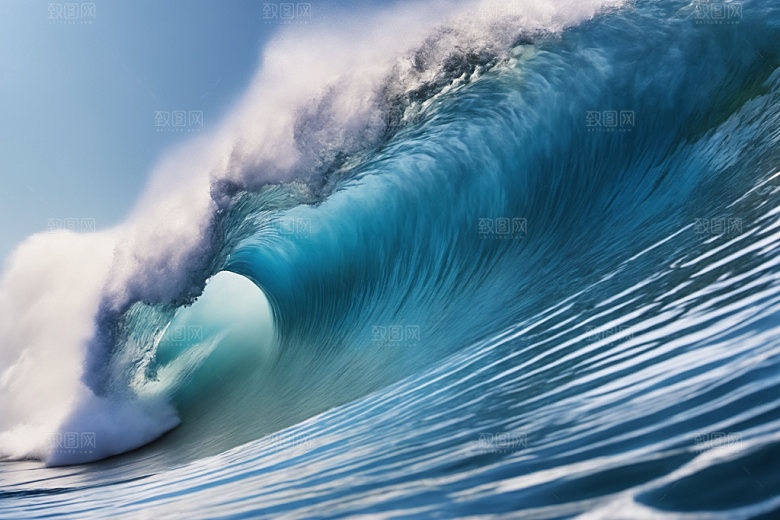 海浪清透海水摄影图
