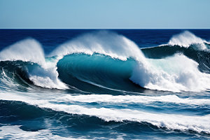 海浪波浪海水摄影图