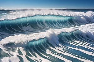 海浪浪花清透摄影图