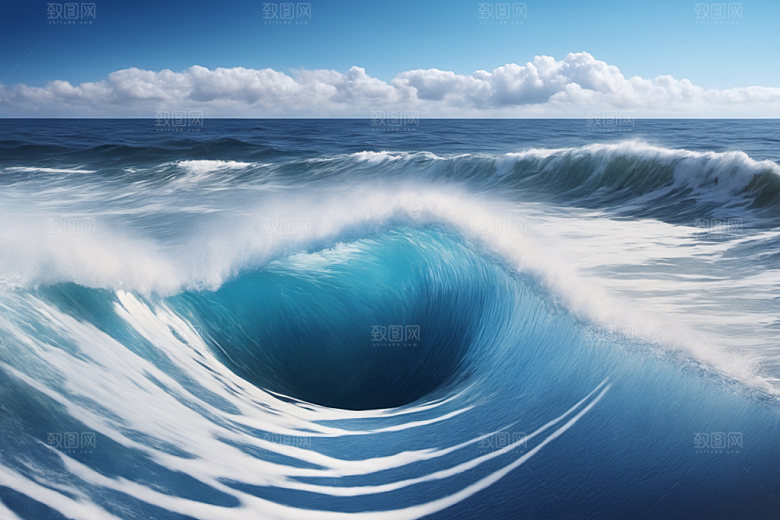 海浪浪花波浪摄影图