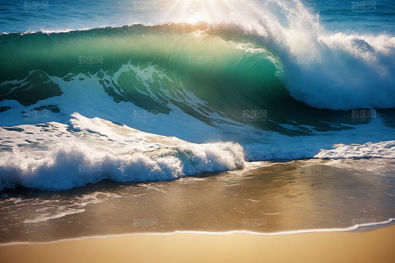 海浪波浪清透摄影图