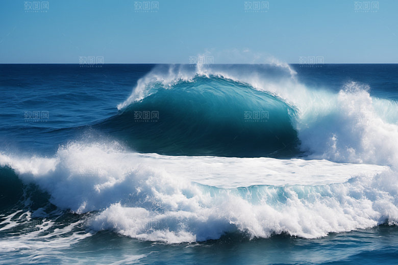 海浪自然大海摄影图