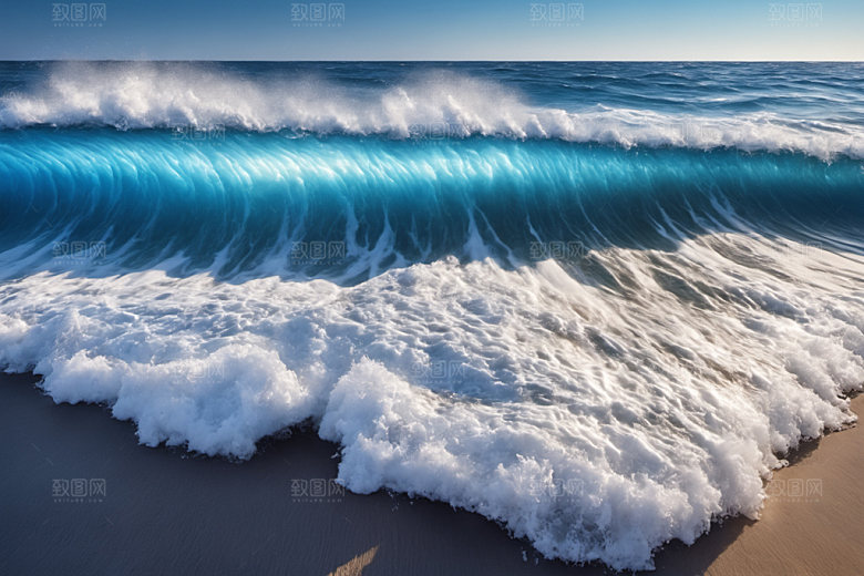 海浪自然波浪摄影图