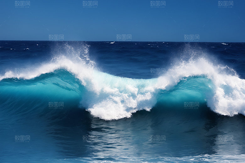海浪高清波浪摄影图