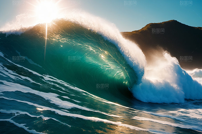 海浪高清海水摄影图