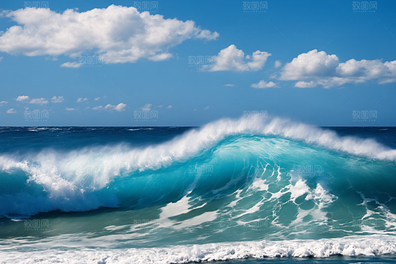 海浪大海海水摄影图