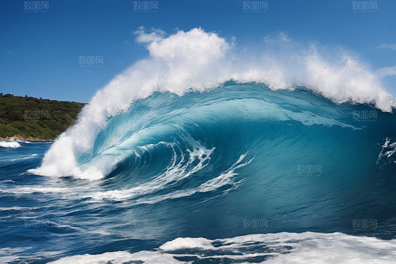 海浪大海海水摄影图