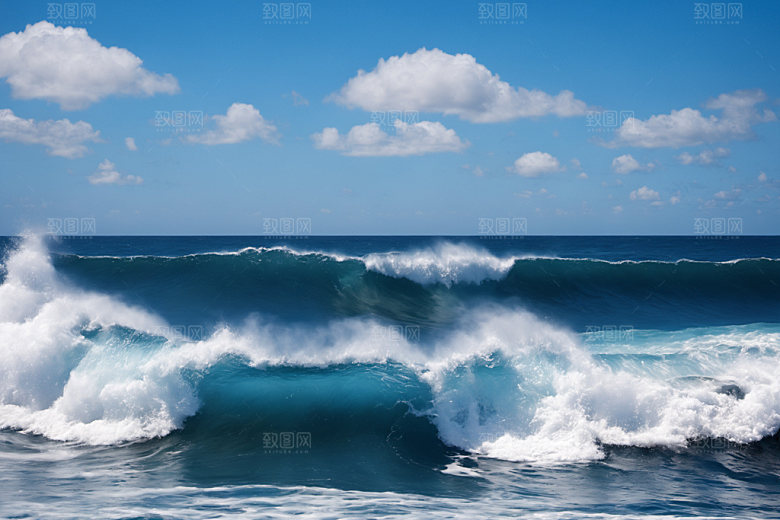 海浪海水大海摄影图
