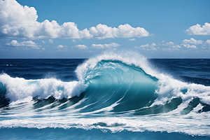 海浪大海海水摄影图