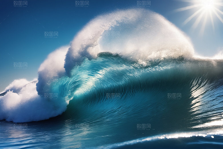 海浪海水高清摄影图