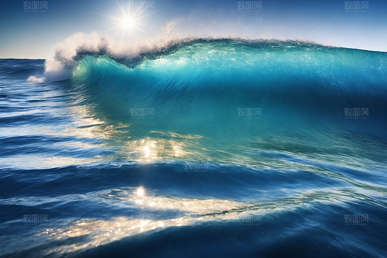 海浪高清浪花摄影图