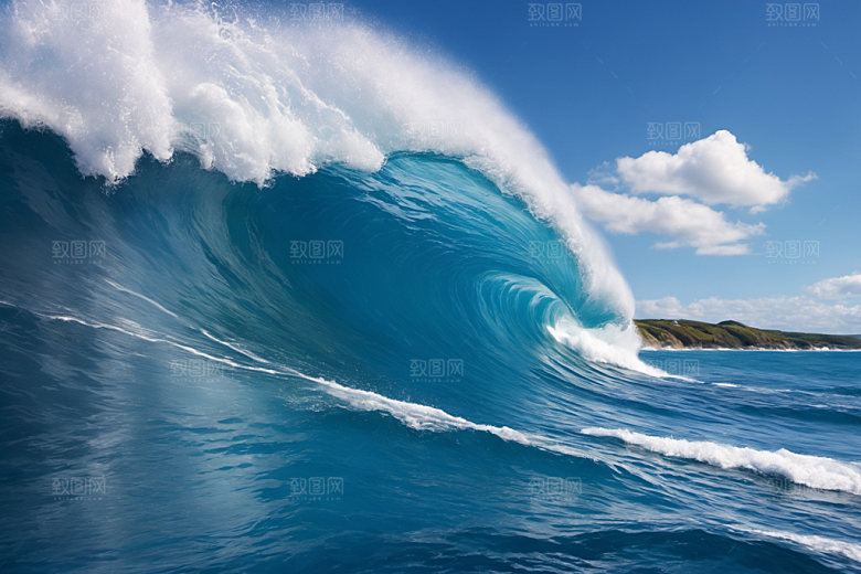 海浪大海波浪摄影图