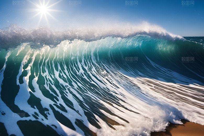 海浪大海自然摄影图