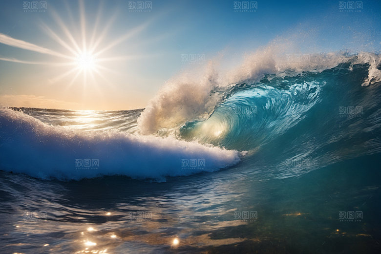 海浪大海高清摄影图