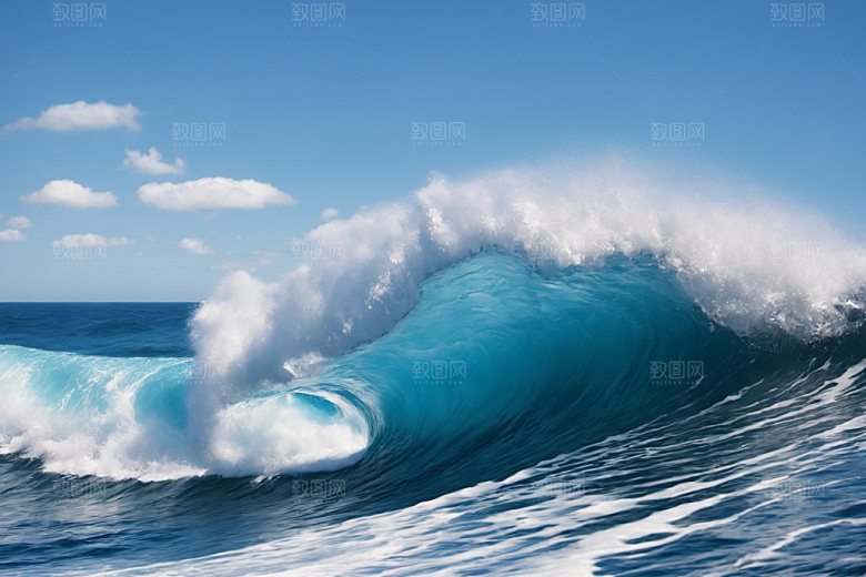 海浪波浪海水摄影图