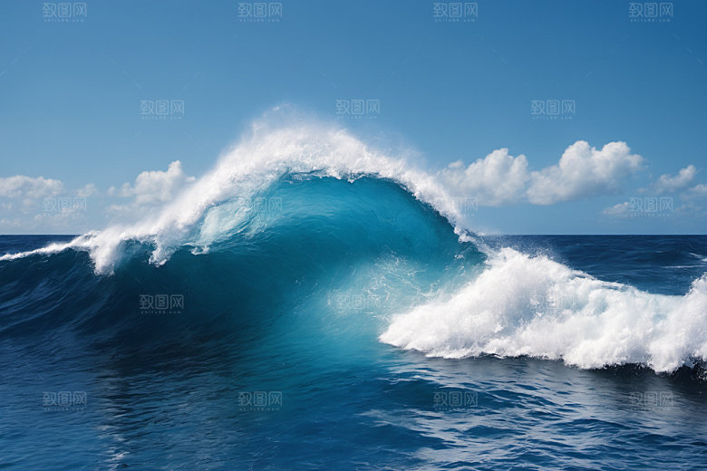海浪海水大海摄影图