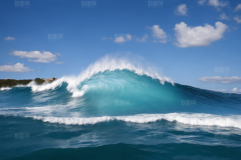 海浪浪花波浪摄影图