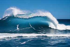 海浪自然海水摄影图